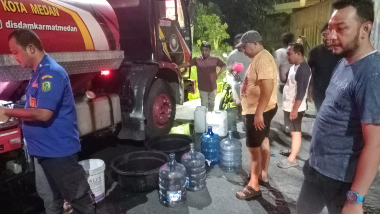 Air PDAM Mulai Normal, Kecamatan Medan Polonia Tetap Siaga Pasok Air Bersih Warga