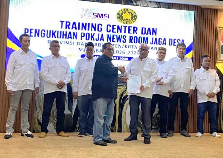 Resmi Ditetapkan, Pengurus Pusat SMSI Angkat Pengurus Pokja Newsroom Jaga Desa Banten Masa Bakti 2026–2029